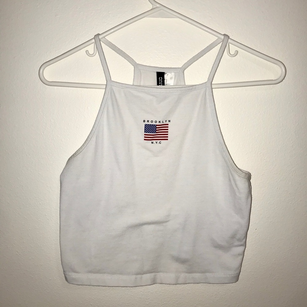White crop top